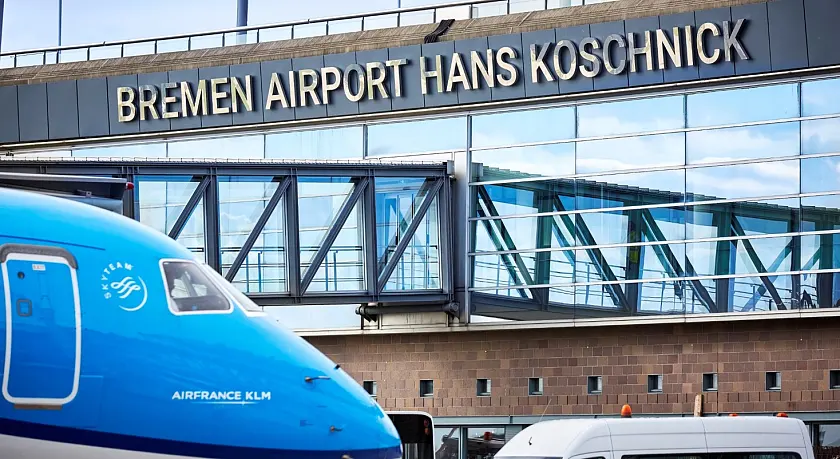 Das Foto zeigt einen Ausschnitt des Bremer Flughafens