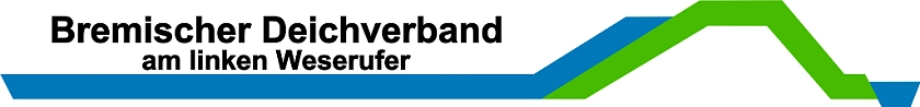 Hier sehen Sie das Logo des Bremischen Deichverbandes am linken Weserufer.