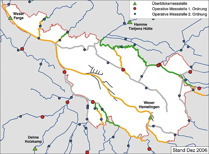 Überblick der Messstellen in Bremen