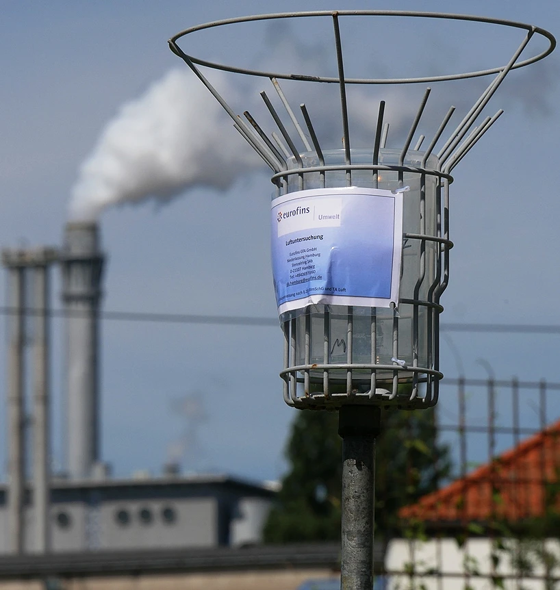 Staubmessglas in Hemelingen