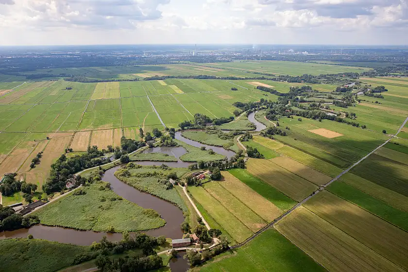 Luftbild der unteren Wümme