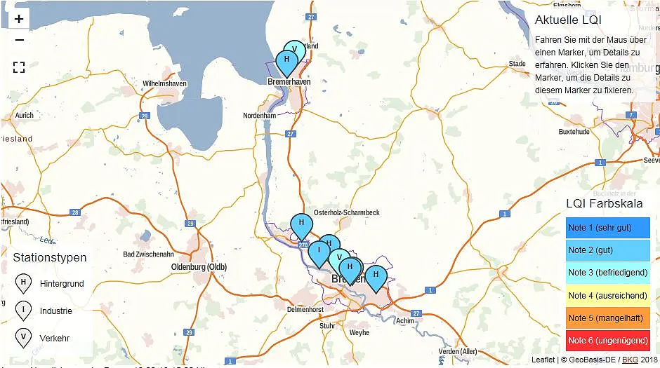 Foto: Startseite Luftmessdaten