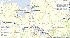 Die Karte zeigt die Lage der einzelnen Luftmessstationen in Bremen