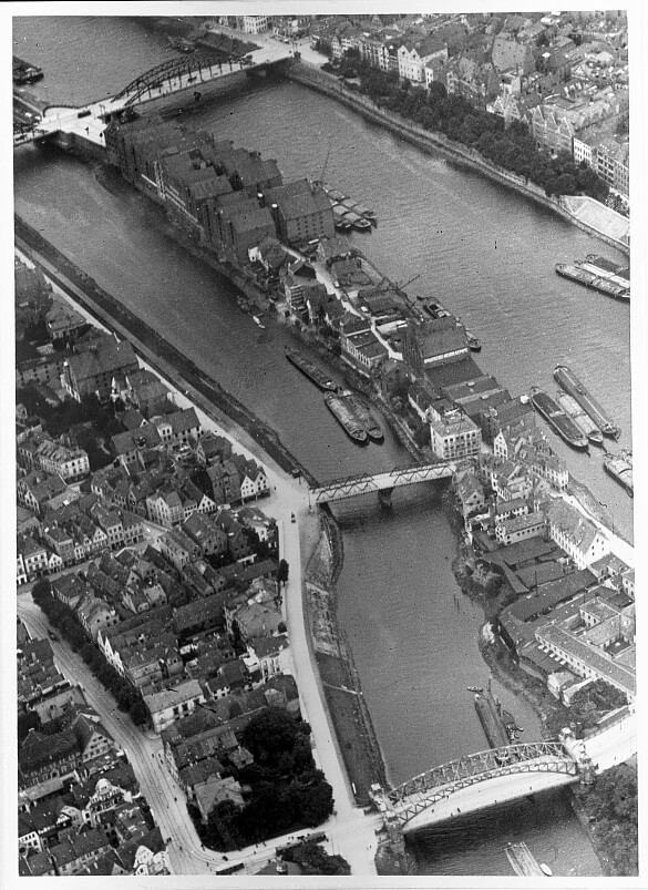Luftaufnahme, Kleine Weser, um 1925 