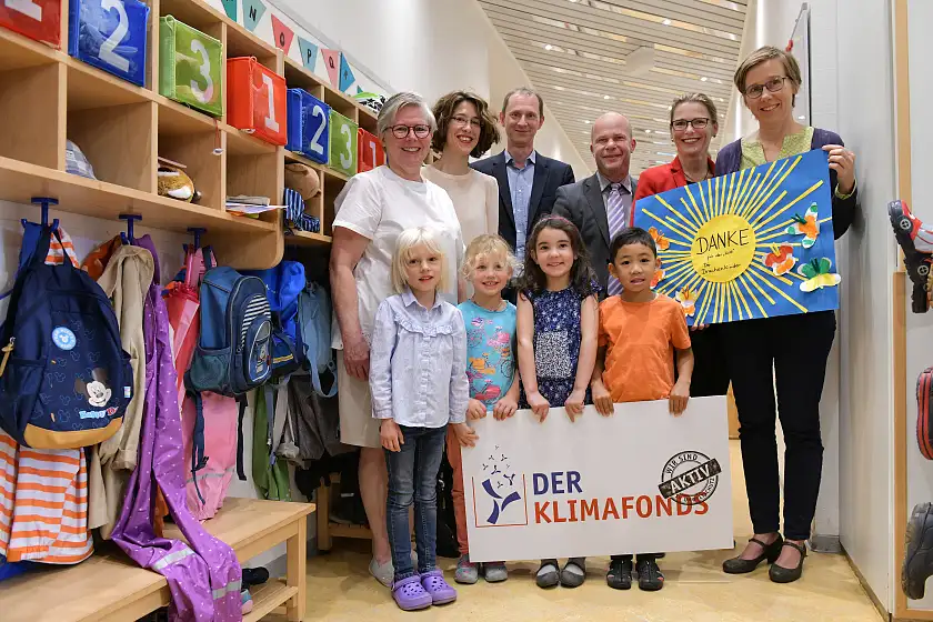 Auszeichnung eines Kindergartens zur CO2-Einsparung