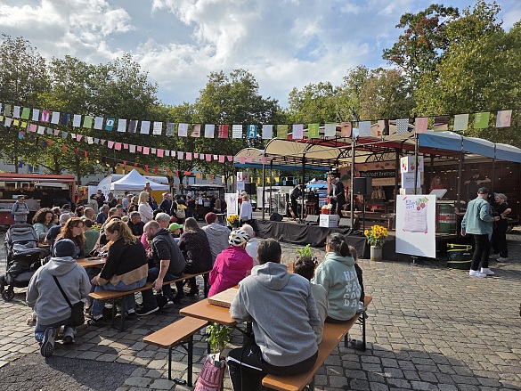 Bereits zum zehnten Mal fand am Sonntag das Bio-Markt-Fest auf dem Findorffmarkt statt.