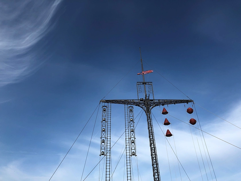 Der Wasserstandsanzeiger am Deutschen Schifffahrtmuseum in Bremerhaven