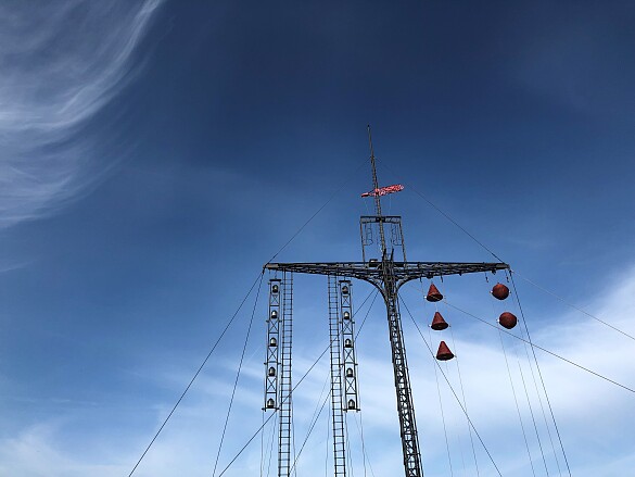 Der Wasserstandsanzeiger am Deutschen Schifffahrtmuseum in Bremerhaven