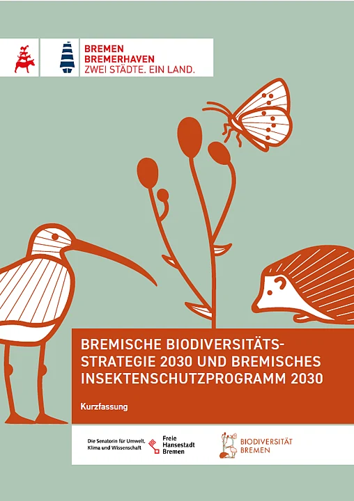 Titelblatt der Kurzfassung der Bremischen Biodiversitätsstrategie und des Insektenschutzprogramms