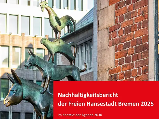 Titelseite des Nachhaltigkeitsberichts der Freien Hansestadt Bremen 2025