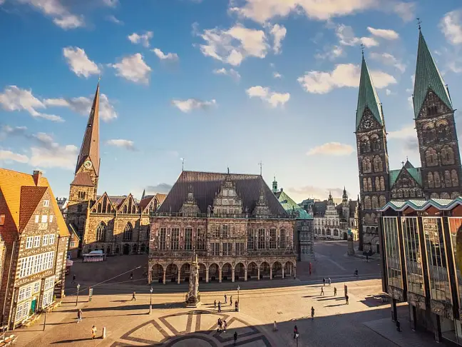 Bremer Marktplatz mit Rathaus, Dom und Bürgerschaft